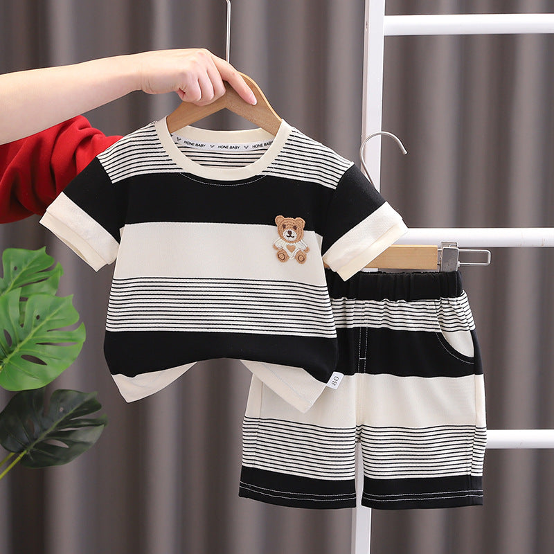 Ensemble short à manches courtes pour enfants avec dessin animé