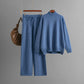 Women's Thick Loose Sweater Half-high Collar Long Sleeves Knitting Suit