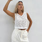 Fashion Hollowed-out Pullover Lace Vest For Women