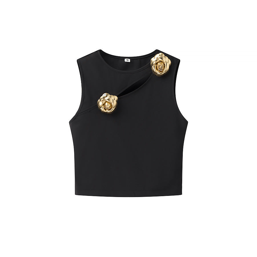Hanging Collar Vest Top Straight-leg Trousers Casual