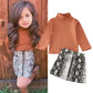 Two piece snake skin skirt