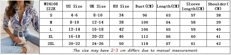 Women's Digital Printed Cardigan Long-sleeved Shirt