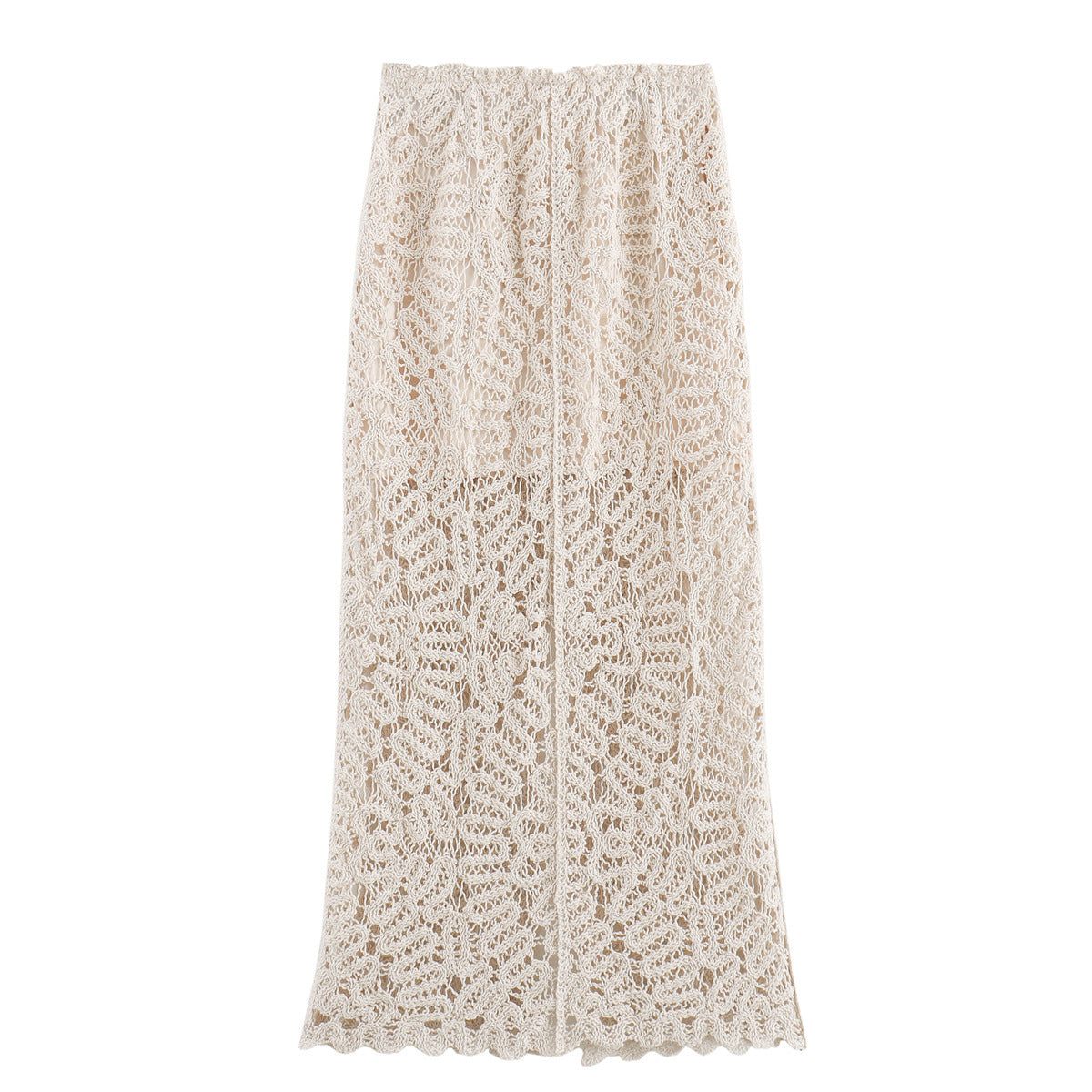 Summer Women's European And American Round Neck Crocheted Knitted Vest Skirt Suit