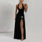 Women's Fashion Personality Slim Fit Fold Split Dress