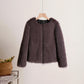 Manteau court uni pour femme, automne et hiver