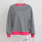 Women's Simple Striped Long-sleeved T-shirt