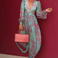 Full Screen Printed Chiffon Deep V Jumpsuit