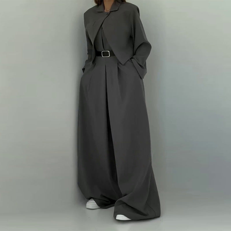 Women's Jumpsuit Long Sleeve Short Suit Two-piece Set