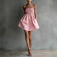 Women's Solid-Colored Strapless Tube Dress