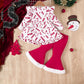Christmas Candy Plush Bell-bottom Pants Suit