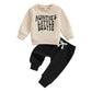 Children's Letter Printed Long-sleeved Trousers Two-piece Set
