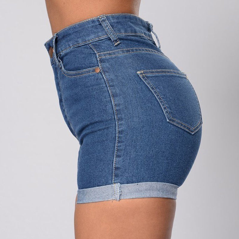 Short en jean bouclé et mini-pantalon