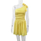 Sexy One-shoulder A-line Mini Skirt In A Solid Color With A Fitted Waist
