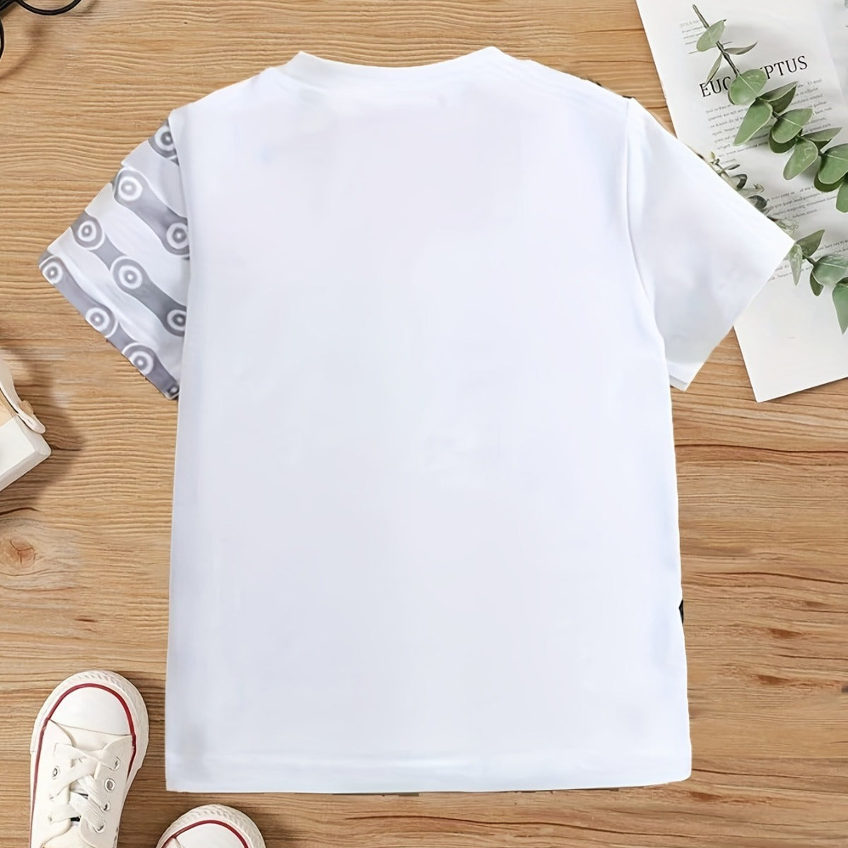 Fashion Children's Short-sleeved Cartoon Car Printing