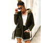 Hooded fur coat