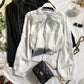 Long-sleeved Western-style Blouse With Bow Princess