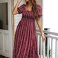 Summer New Style Printed Puff Sleeve Dress