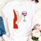 Women's Short-sleeved T-shirt Fashion Printed Bottoming Shirt
