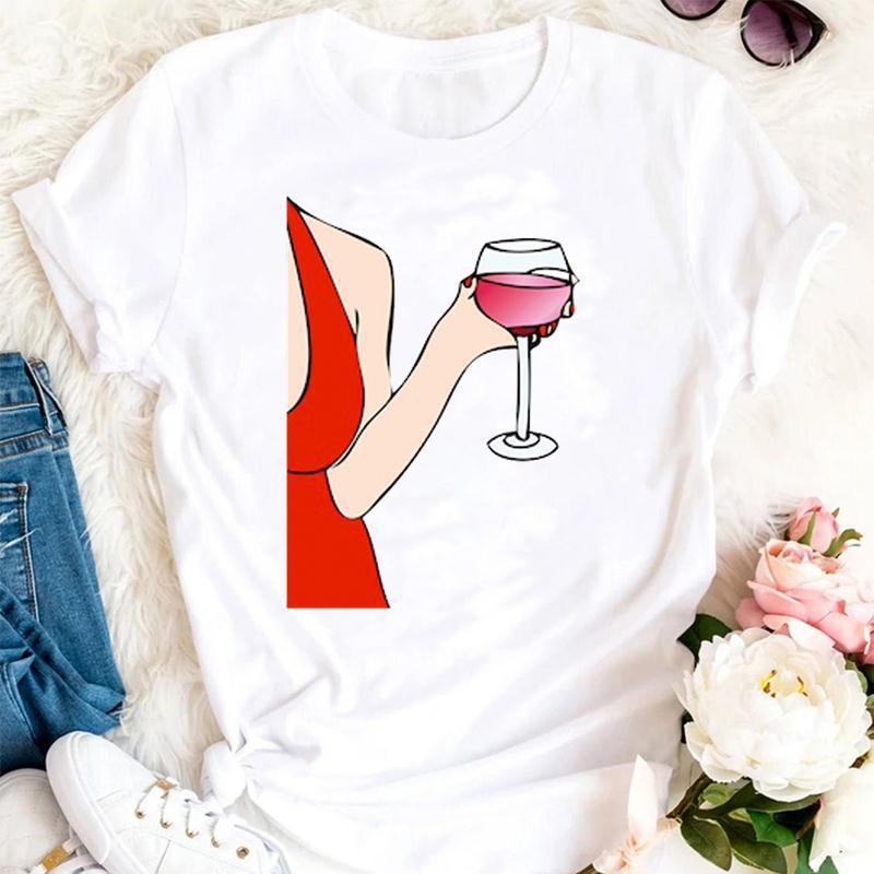 Women's Short-sleeved T-shirt Fashion Printed Bottoming Shirt