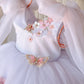 Girls' New Flower Mesh Princess Dress