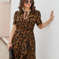 Casual Fashion Short Sleeve V-neck Printed Dress