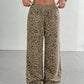 Irregular Copywriting Loose High Waist Wide Leg Casual Trousers