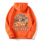 Plus Size Loose Mushroom Slogan Hoodie