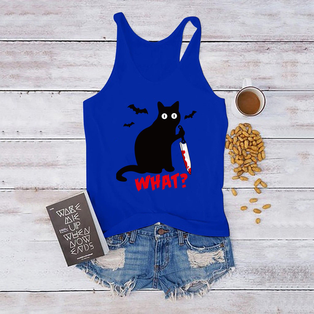 Gilet imprimé gothique avec couteau et chauve-souris