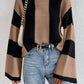 Women's Round Neck Striped Knitted Sweater
