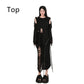 Jupe pull en tricot à trous pour femme