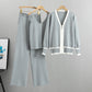 Cardigan Sling Wide-leg Pants Three-piece Suit