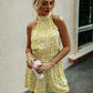 Floral halter strapless women's jumpsuit