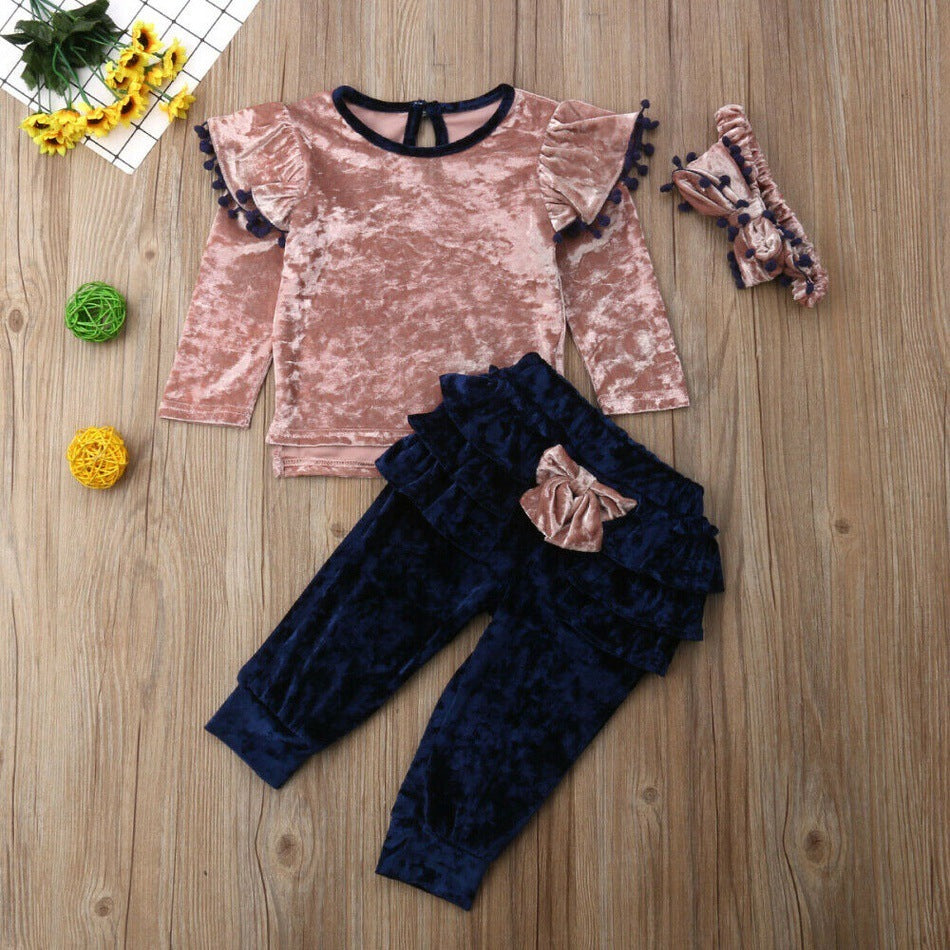 Long-sleeved three-piece suit