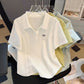 Irregular Curved Hem Short Sleeve T-shirt