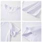T-shirt blanc à manches courtes et col rond avec imprimé cœur et rose, idéal pour les couples, commerce extérieur, pour hommes et femmes