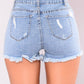 Summer New Style Female Ripped All-Match Denim Shorts