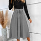 Robe amincissante taille haute à manches longues et col haut