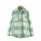 Loose check shirt with chest pocket