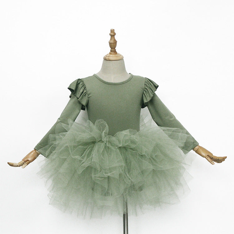 Children's Ballet Practice Clothes Mesh Skirt