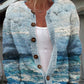 Cardigan tricoté imprimé numérique 3D, manteau, imitation pull, vêtements pour femmes