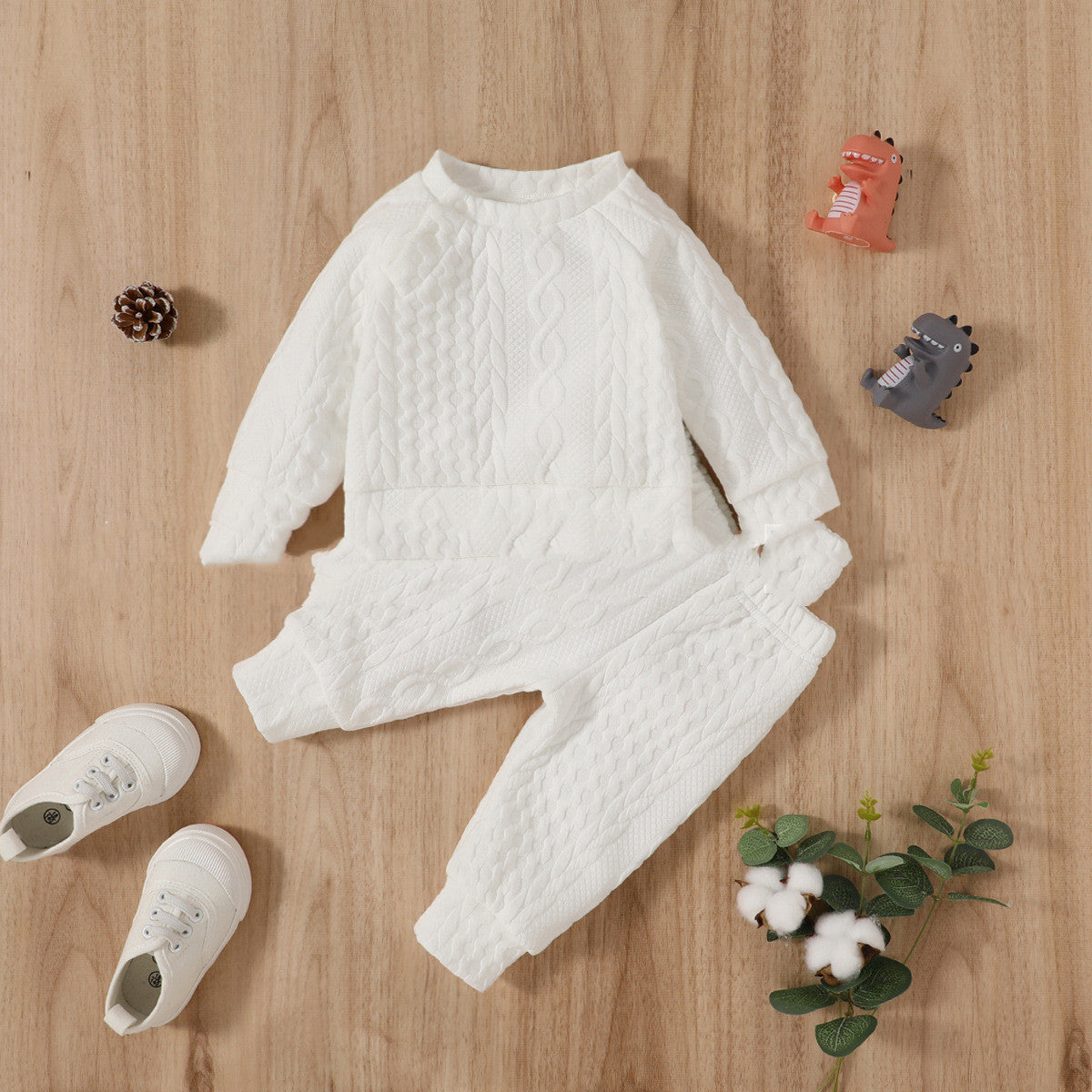 Pull en coton uni sans capuche pour l'automne et l'hiver