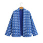 Multicolor Ethnic Print Cotton-padded Coat