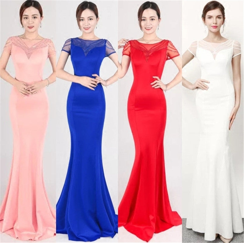 Fishtail evening dress