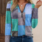 Square New Print Polo Shirt Long Sleeve Women
