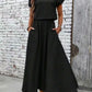 2 Piece Set Women's Solid Color Short Sleeve Top And Casual A- Line Dress Suit