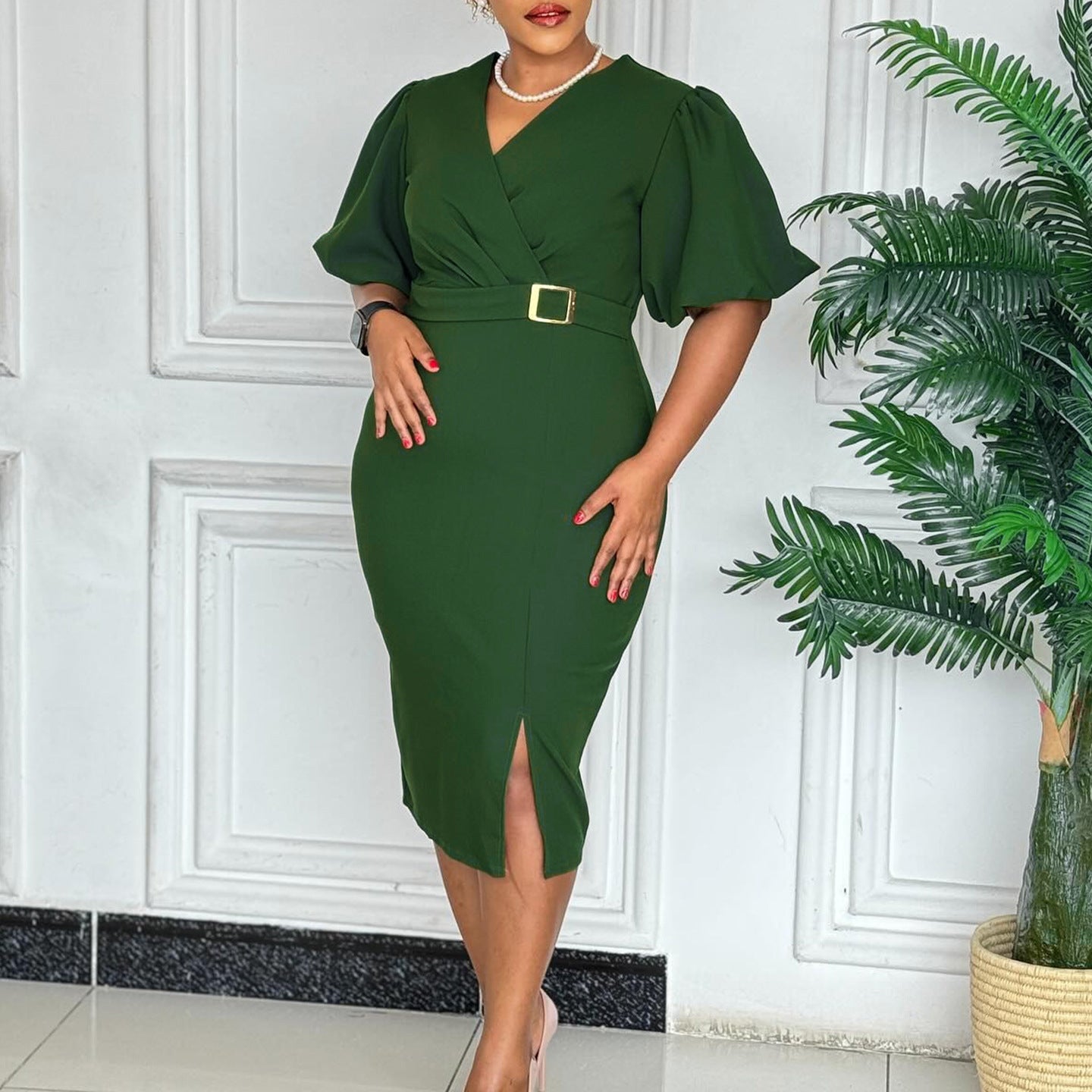 Waist-tight Split Hip-wrapped African Dress