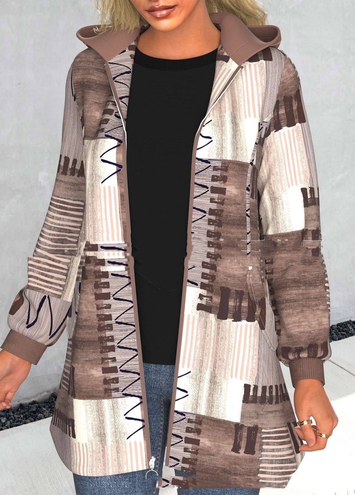 Hooded Cardigan Pocket Coat Overcoat