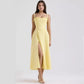 Solid Color Sleeveless Sleeveless Split Tube Top Dress Sling Top Suit