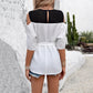 Women's Fashionable Elegant Solid Color Off-shoulder Top