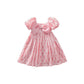 Girls' Western Style Puff Sleeves Dress